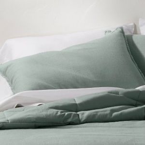 NEW Casaluna Heavyweight Linen Raw edge king shams